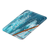 クルーズカリブの-ターコイズウェイク写真 マグネット (左側)