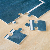 クルーズカリブの-ターコイズウォーターウェイクフォト ジグソーパズル (側面)