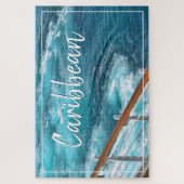 クルーズカリブの-ターコイズウォーターウェイクフォト ジグソーパズル (縦)