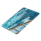 クルーズカリブの-ターコイズ水写真 マグネット (左側)