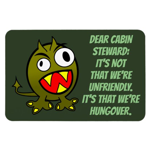 クルーズキャビンおもしろいドアハンゴバー マグネット (横)