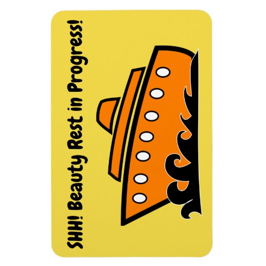 クルーズキャビンおもしろいドアマグネット – 美しいレスト マグネット (縦)