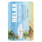 クルーズキャビンカリブのステートルームドアマーカー マグネット (縦)