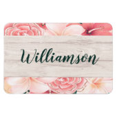 クルーズキャビンドアファミリー懇親会モノグラムフラワーズ マグネット (横)