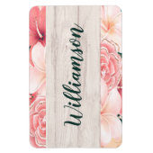 クルーズキャビンドアファミリー懇親会モノグラムフラワーズ マグネット (縦)