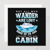 クルーズクルージングキャビンクルーズシップバケーションいかり 招待状 (正面/裏面)