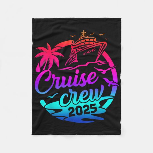 クルーズクルー2025夏休み旅行マチおもしろいー フリースブランケット (正面)