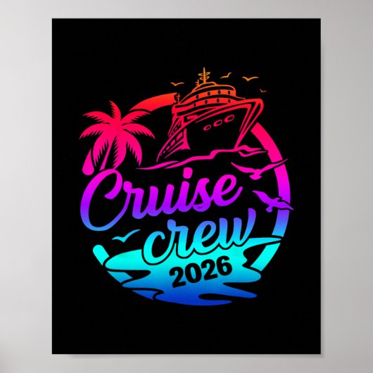 クルーズクルー 2026 夏休み旅行 面白い マッチ ポスター (正面)