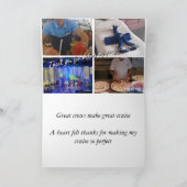 クルーズグリーティングカード – ありがとうございます(折り畳み式) カード (内部)