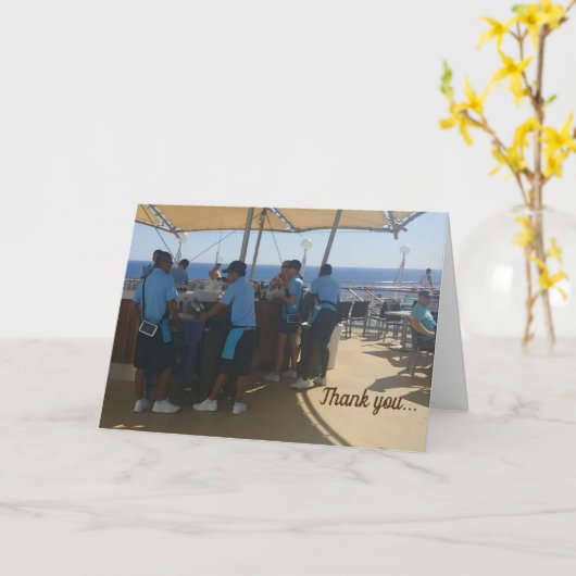 クルーズグリーティングカード – ありがとうございます（折り畳み式） カード (黄色い花)