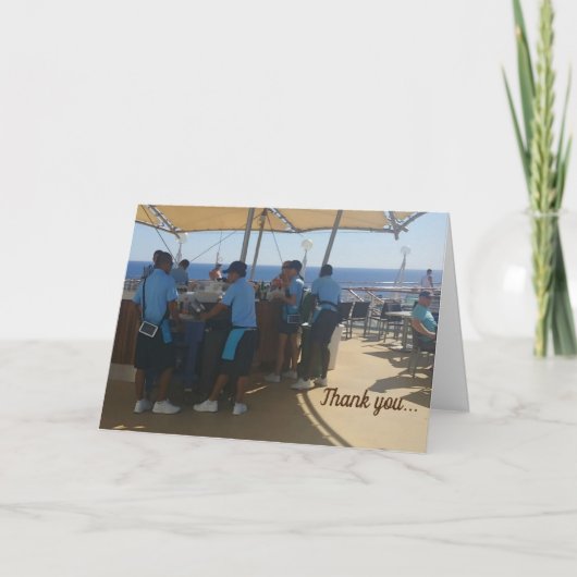 クルーズグリーティングカード – ありがとうございます(折り畳み式) カード (正面)