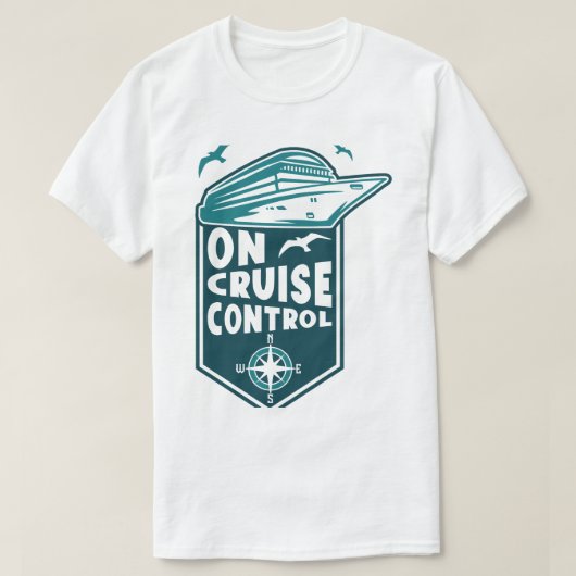 クルーズコントロール中 楽しいグラフィック Tシャツ (デザイン正面)