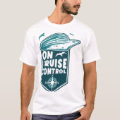 クルーズコントロール中 楽しいグラフィック Tシャツ (正面)