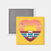 クルーズサンセットビューハート マグネット (正面/裏面)