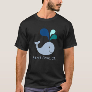 クルーズサンタカリフォルニアキュートなクジラの恋人の漫画 Tシャツ