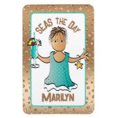 クルーズシップおもしろいドアシーズザデイバケーション マグネット (縦)