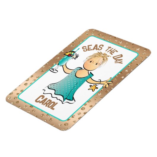 クルーズシップおもしろいドアシーズザデイバラ金ゴールド マグネット (左側)