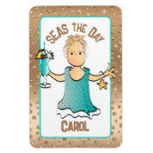 クルーズシップおもしろいドアシーズザデイバラ金ゴールド マグネット (縦)