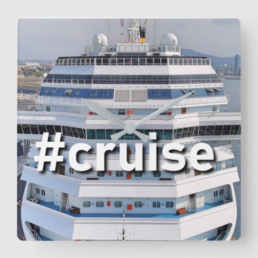 クルーズシップウォッチ スクエア壁時計 (正面)