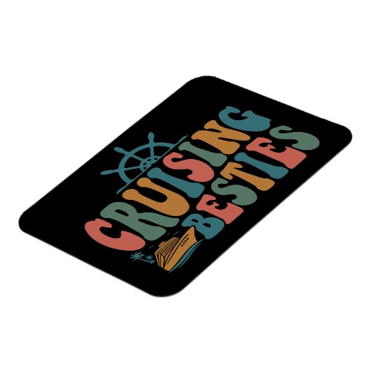 クルーズシップクルージングベスティズヴィンテージトラベル マグネット (左側)