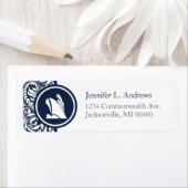 クルーズシップテーマネイビーダマスク住所 シール (インサイチュ)