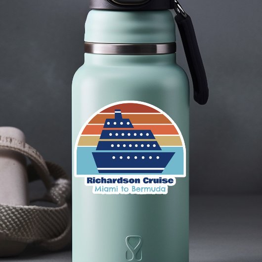 クルーズシップパーソナライズされたサンセットファミリーバケーション シール