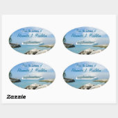 クルーズシップパーソナライズされた蔵書票 楕円形シール (シート)