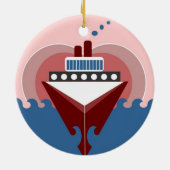 クルーズシップラブダブルサイドラウンドオーナメント セラミックオーナメント (裏面)