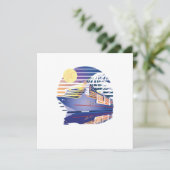 クルーズシップレトロヴィンテージサンセットクルージングクルーズV 招待状 (スタンド正面)