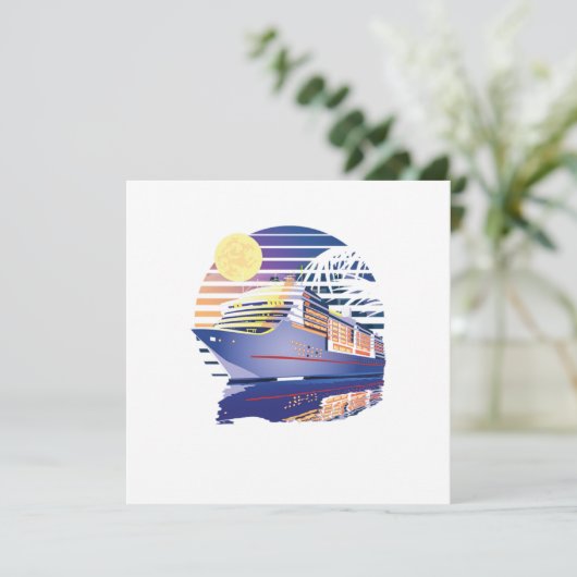 クルーズシップレトロヴィンテージサンセットクルージングクルーズV 招待状 (スタンド正面)