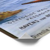 クルーズシップ旅行ヴィンテージ額絵画ポスタープリント ポスター (角)