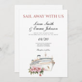 クルーズシップ熱帯結婚式招待状 招待状 (正面/裏面)
