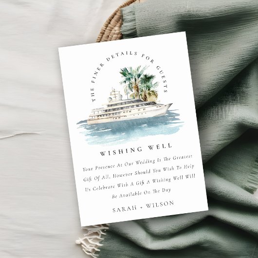 クルーズシップ結婚パームシースケープ エンクロージャーカード