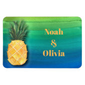 クルーズシップPineappleステートルームドアモノグラムサイン マグネット (横)