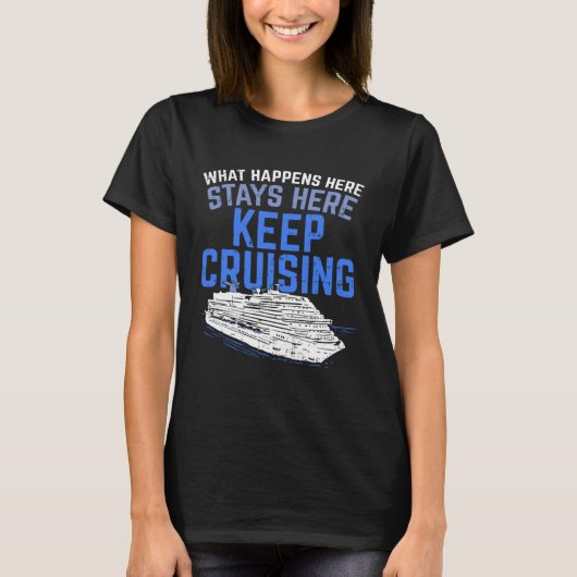 クルーズシップVacおもしろいに残る状況 Tシャツ (正面)