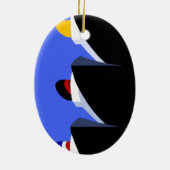 クルーズシップVintageポスター海ライナー セラミックオーナメント (裏面)