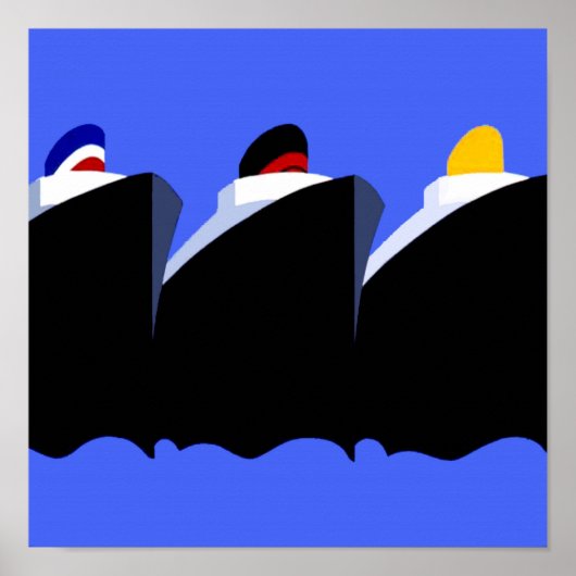 クルーズシップVintageポスター海ライナー ポスター (正面)