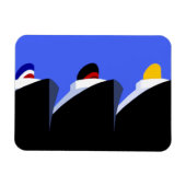 クルーズシップVintageポスター海ライナー マグネット (横)