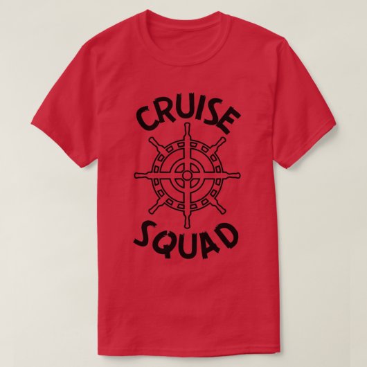 クルーズスクワッドクルーズ船引用文2 Tシャツ (デザイン正面)