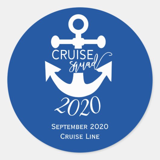 クルーズスクワッドファミリーグカスタムループ旅行 ラウンドシール (正面)