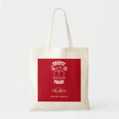 クルーズスクワッドホワイトモノグラム名 トートバッグ (正面)