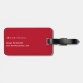 クルーズスクワッドレッド金ゴールドモノグラム名 ラゲッジタグ (裏面横)