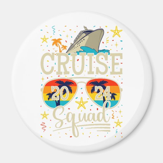 クルーズスクワッド2024クルージングバケーションサークル マグネット (正面)
