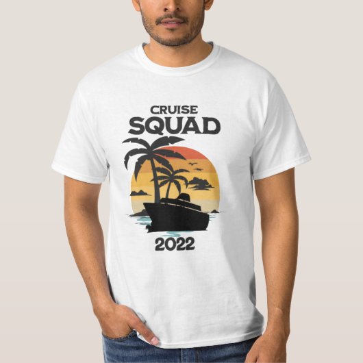クルーズスクワッド2024ファミリーバケーションビーチ Tシャツ (正面)
