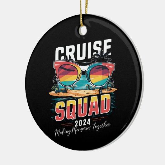 クルーズスクワッド2024夏休みマッチングファミリー セラミックオーナメント (左)