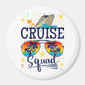 クルーズスクワッド2025クルージングバケーションサークル マグネット (正面)