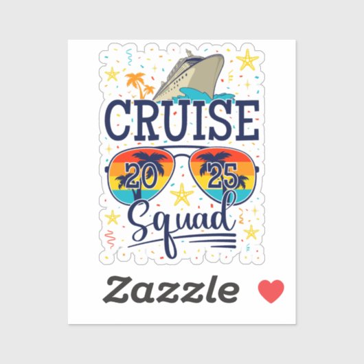 クルーズスクワッド2025クルージングバケーションビニル シール (シート)