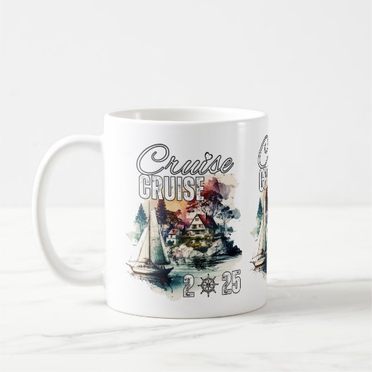 クルーズスクワッド2025ファミリーバケーション コーヒーマグカップ (左)