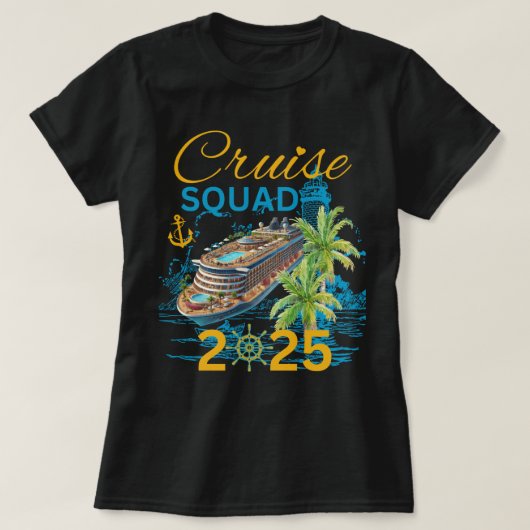 クルーズスクワッド2025ファミリーバケーション Tシャツ (デザイン正面)