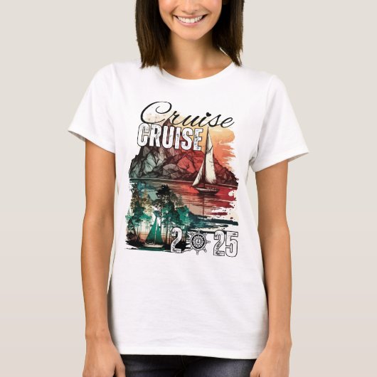 クルーズスクワッド2025ファミリーバケーション Tシャツ (正面)